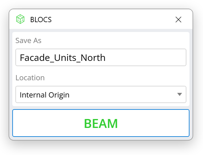 BLOCS save dialog
